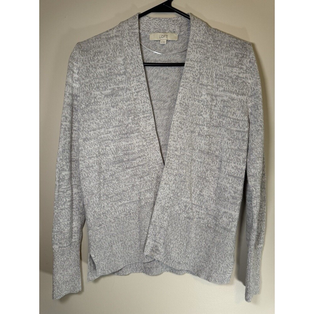 Women's Loft Shimmer Open Poncho Sweater XS NW/OT